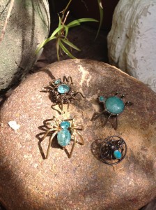 Mexican silver spiders with two Czech spiders. Very International.